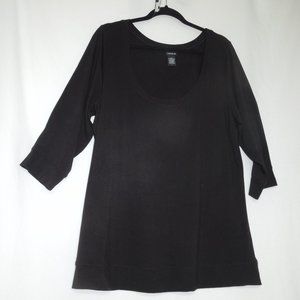Torrid Black 3/4 sleeve knit shirt size 3